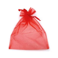 Sachet pour dragées organza rouge x6-Gifi Best