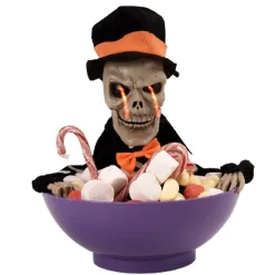 Saladier à bonbon Halloween squelette animé noir et violet-Gifi Clearance