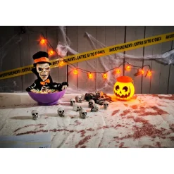 Saladier à bonbon Halloween squelette animé noir et violet-Gifi Clearance