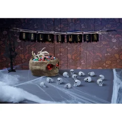 Saladier à bonbons Halloween squelette animé lumineux sonore-Gifi