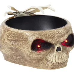 Saladier à bonbons Halloween squelette animé lumineux sonore-Gifi