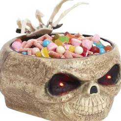 Saladier à bonbons Halloween squelette animé lumineux sonore-Gifi