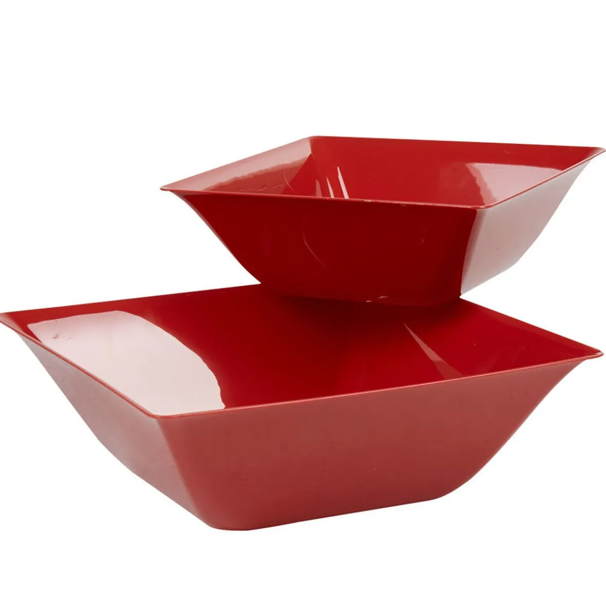 Saladier plastique rouge x2-Gifi