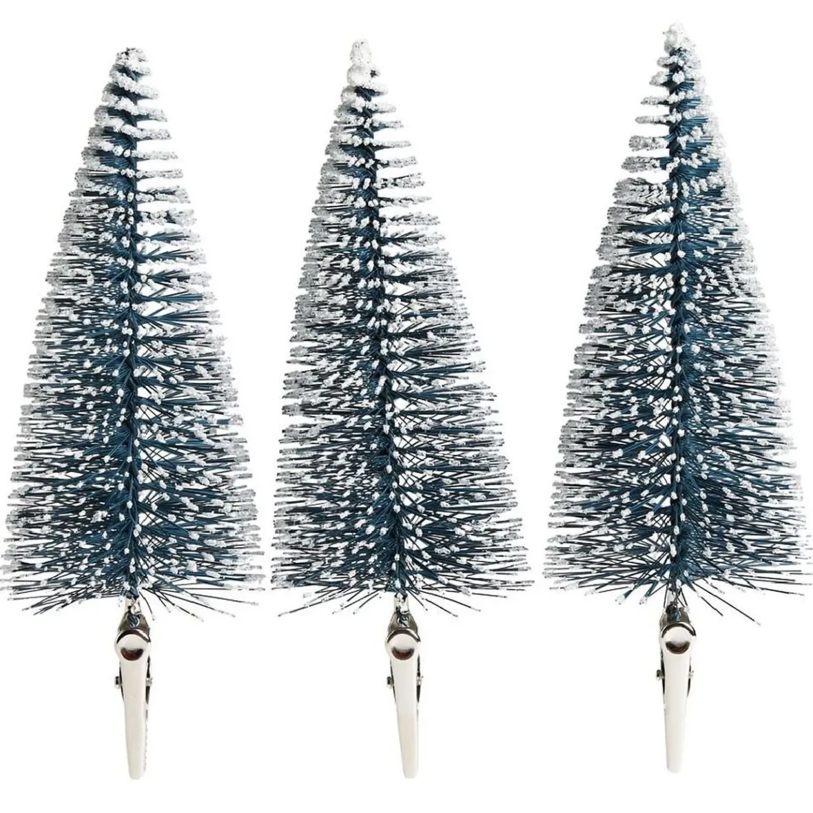 Sapin à clipser argenté ou bleu Ø5xH14cm x3-Gifi Best
