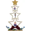 Sapin à poser en bois décor étoile, casse noisette et matriochka H26 cm-Gifi Online
