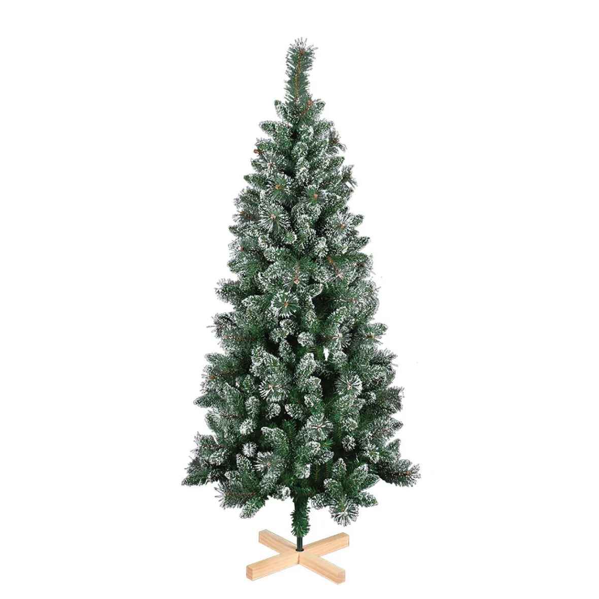 Sapin artificiel effet enneigé pied en bois 502 branches Ø86xH180cm-Gifi Sale