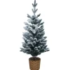 Sapin artificiel enneigé pot tressé 258 branches Ø56xH100cm-Gifi Best