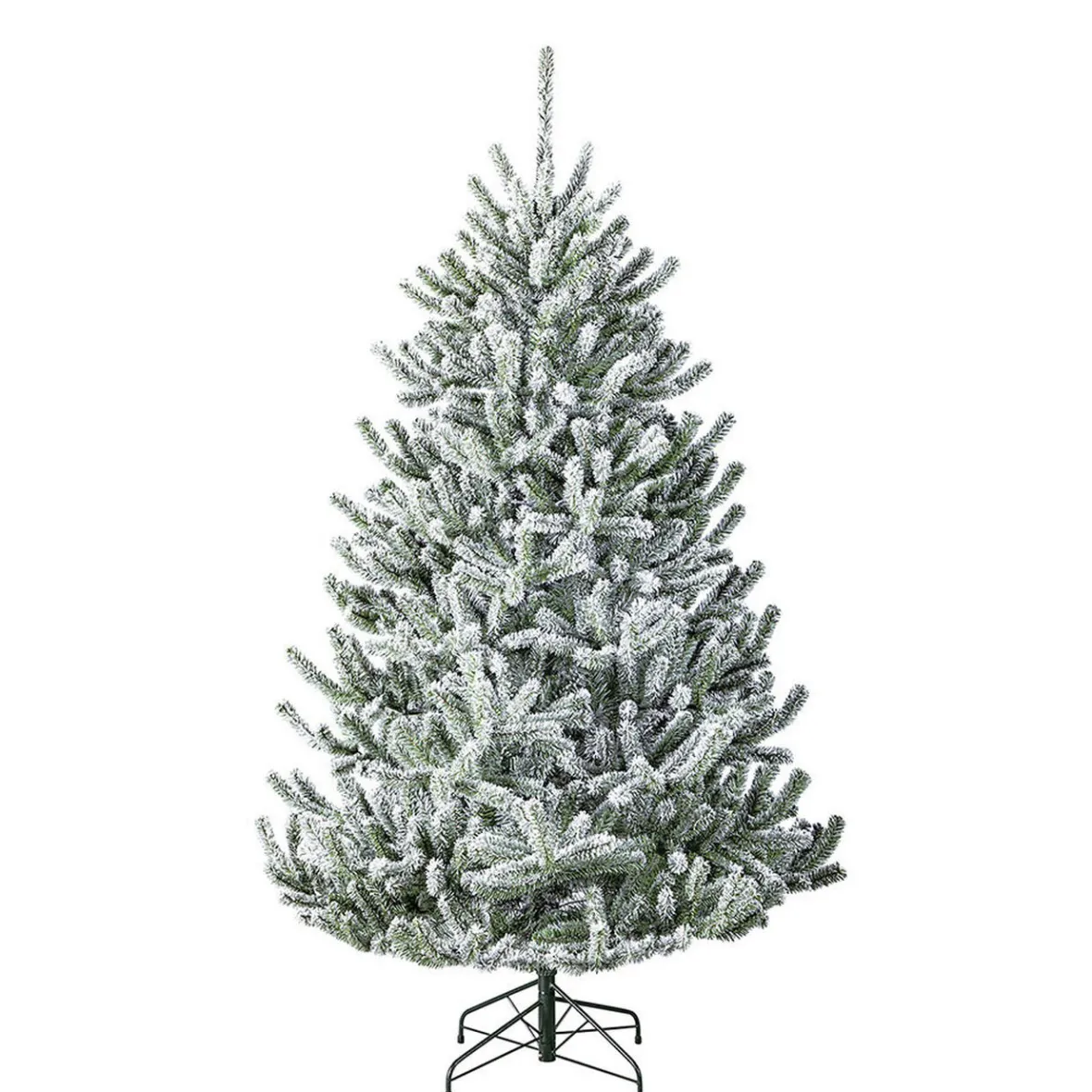 Sapin artificiel enneigé pied métal 930 branches Ø119xH180cm-Gifi Discount