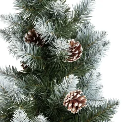 Sapin artificiel enneigé tronc aspect bois sac jute Ø72xH150cm-Gifi Clearance