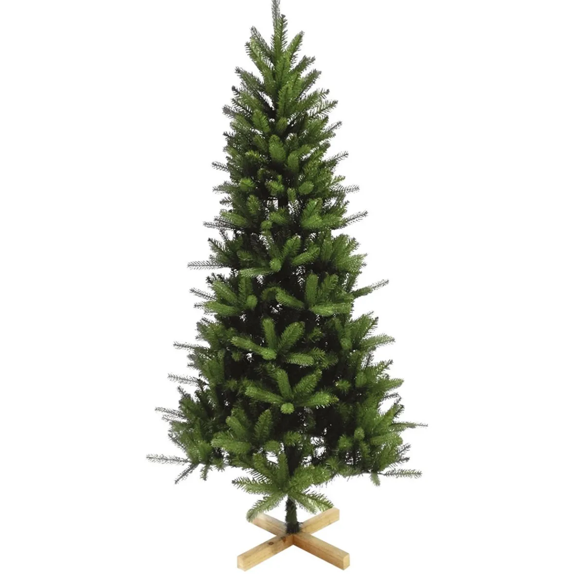 Sapin artificiel vert 786 branches pied bois H.180 cm-Gifi Best