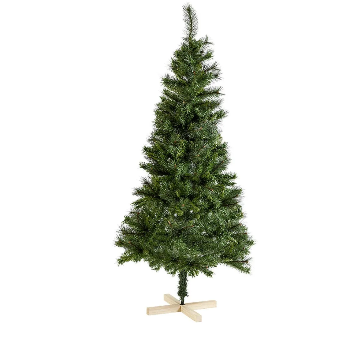 Sapin artificiel vert pied en bois 474 branches Ø92xH180cm-Gifi Discount