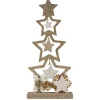 Sapin bois à poser décor étoiles doré pailleté H26cm-Gifi Sale