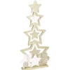 Sapin bois à poser décor étoiles doré pailleté H75cm-Gifi Sale