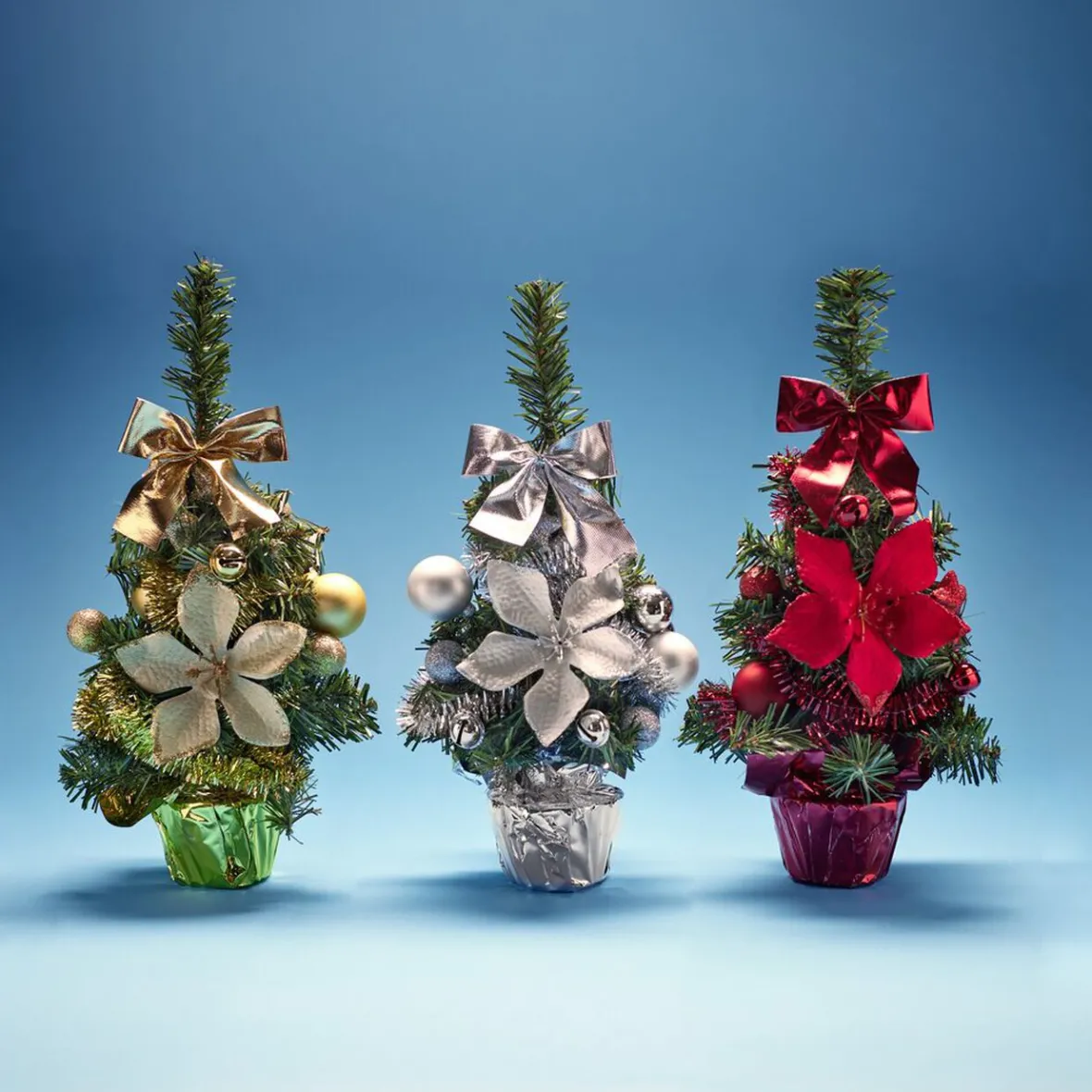 Sapin décor argenté H36cm-Gifi New