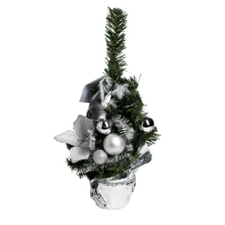 Sapin décor argenté H36cm-Gifi New
