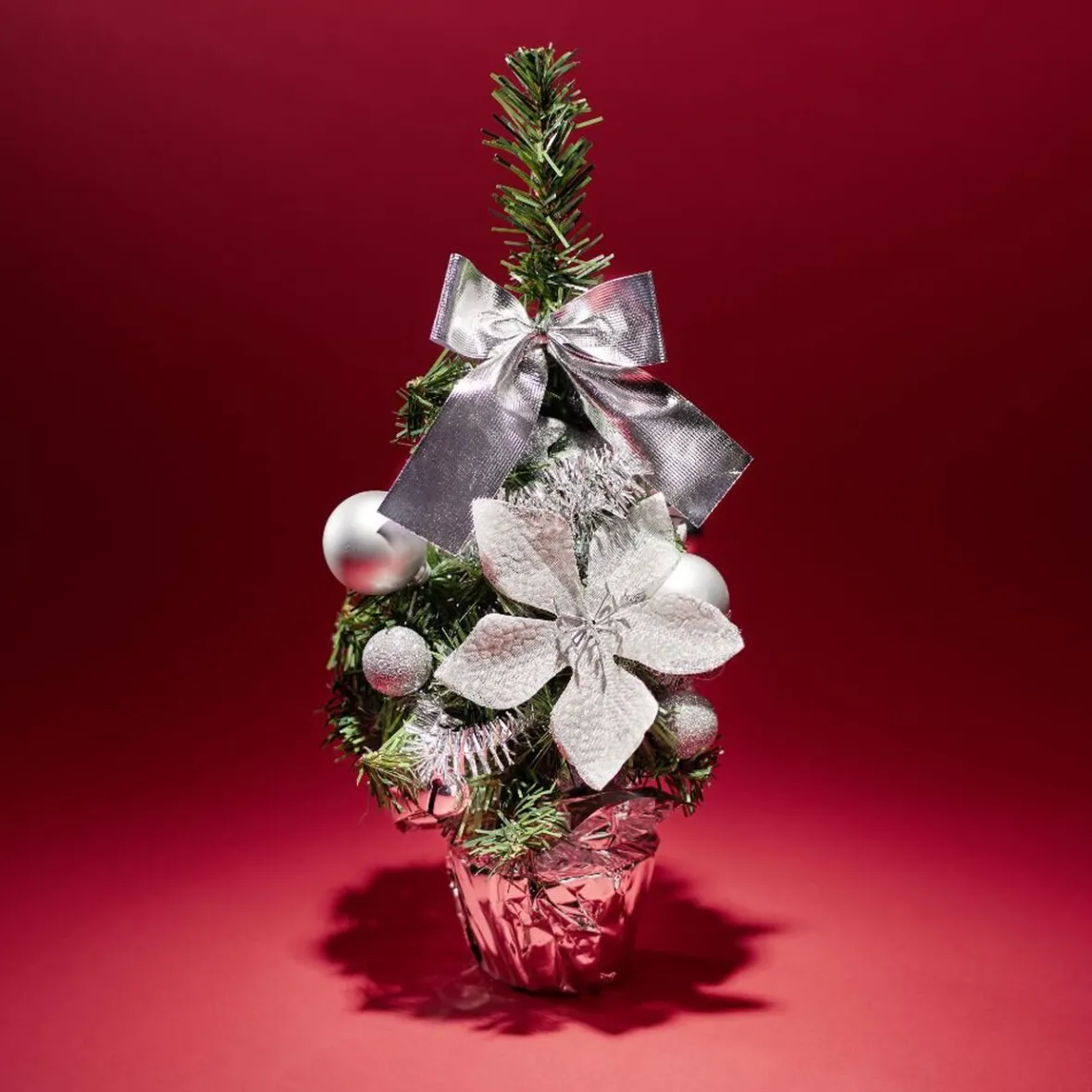 Sapin décor argenté H36cm-Gifi New