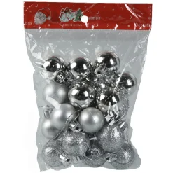 Sapin décoré lumineux blanc et argenté 20 LED-Gifi Sale