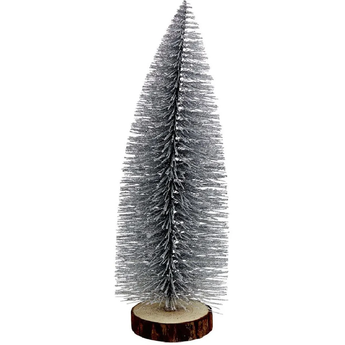 Sapin décoratif à poser argenté ou bleu Ø9xH24cm-Gifi Discount
