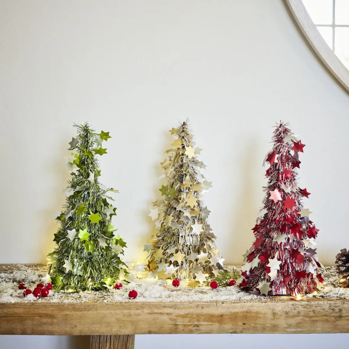 Sapin de Noël à poser avec étoiles H38cm - 3 modèles-Gifi Sale