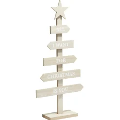 Sapin de Noël à poser en bois-Gifi Discount
