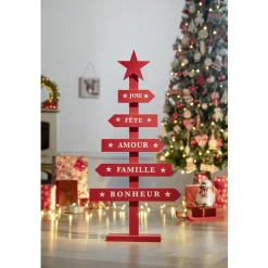 Sapin de Noël à poser en bois-Gifi Discount