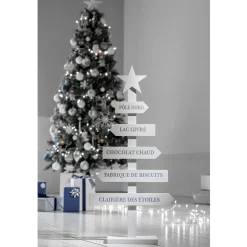 Sapin de Noël à poser en bois-Gifi Discount