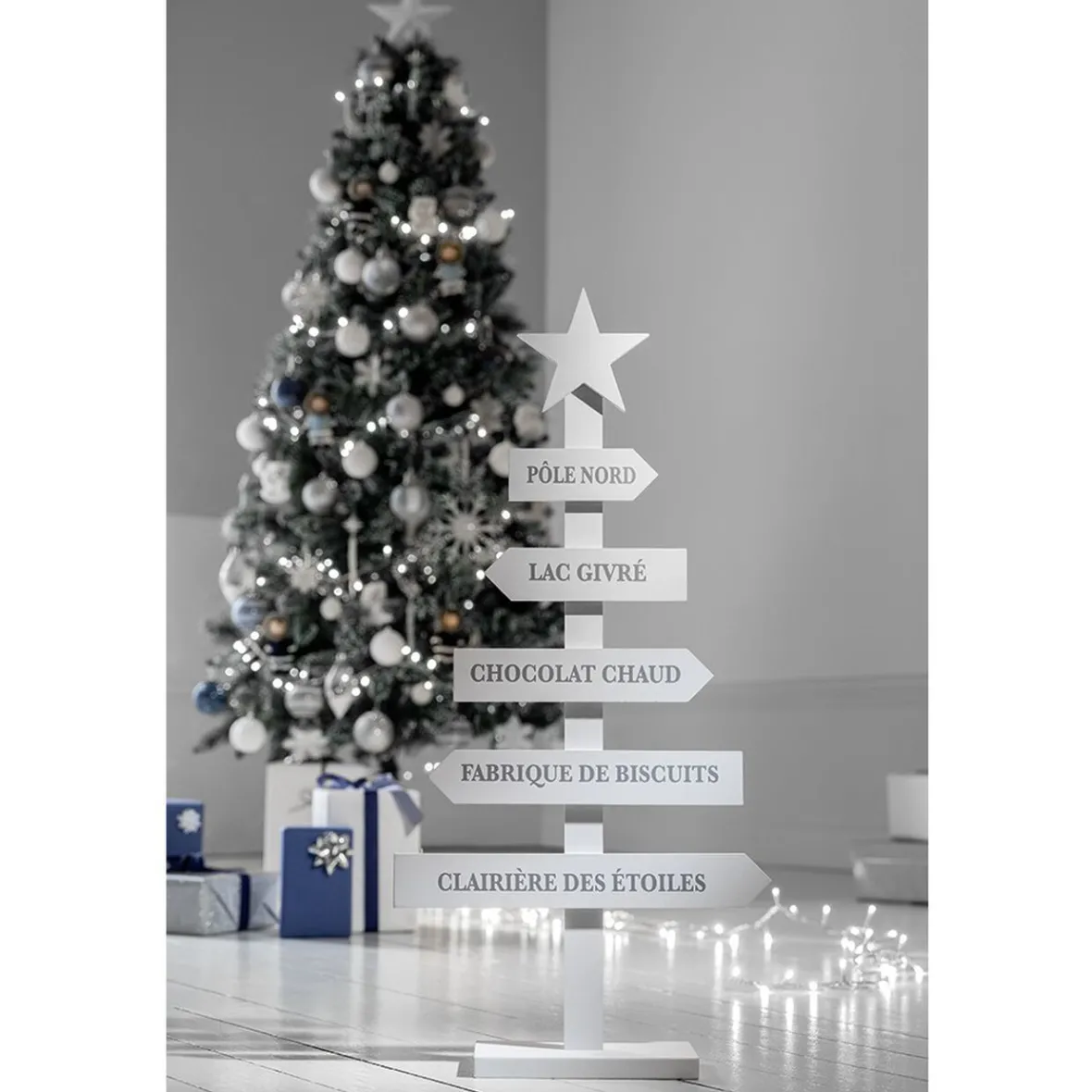 Sapin de Noël à poser en bois-Gifi Discount