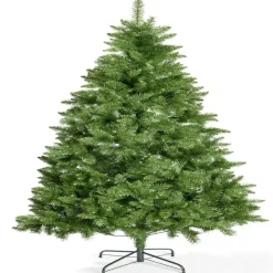 Sapin de Noël artificiel vert avec pied métal Ø120xH210cm-Gifi Outlet