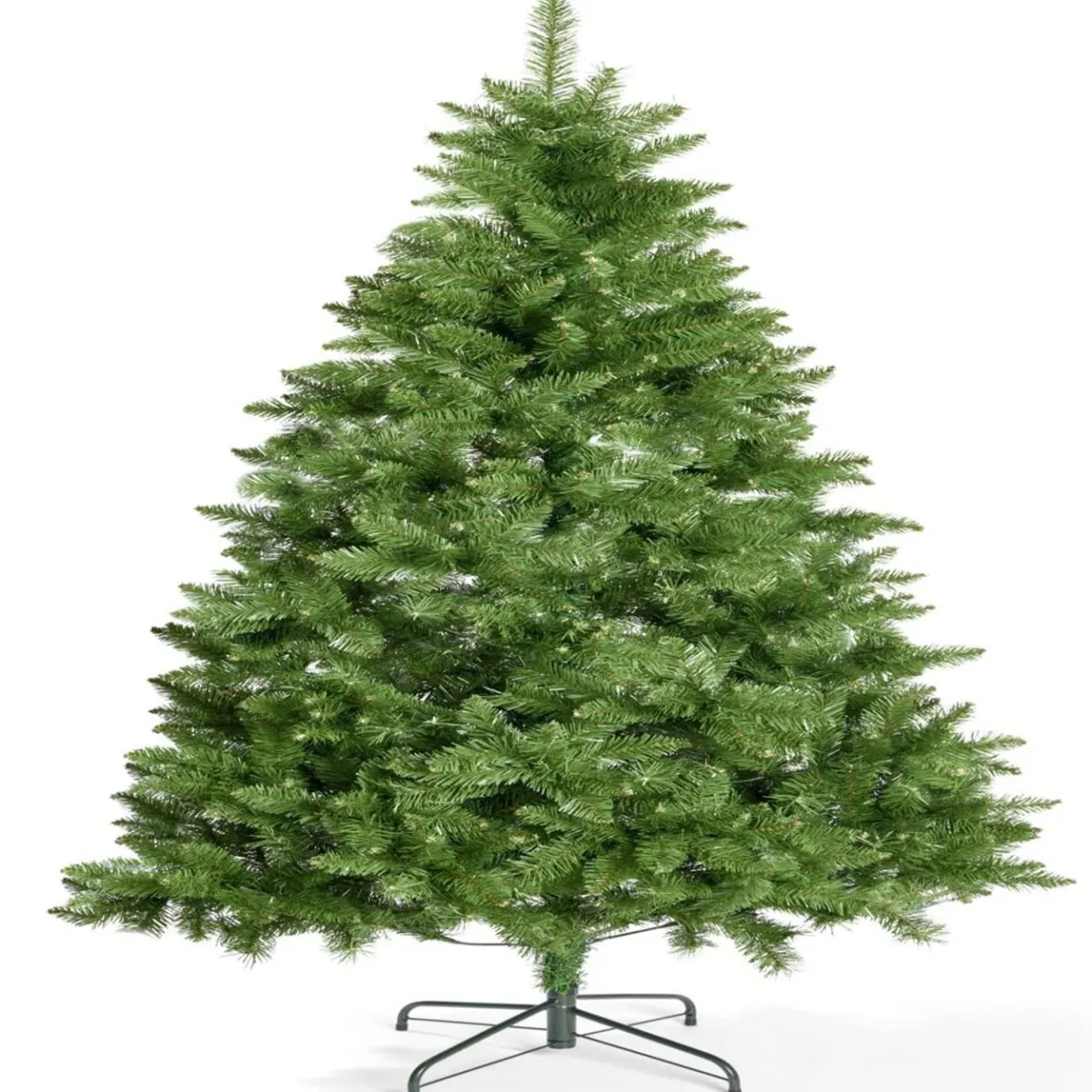 Sapin de Noël artificiel vert avec pied métal Ø120xH210cm-Gifi Outlet