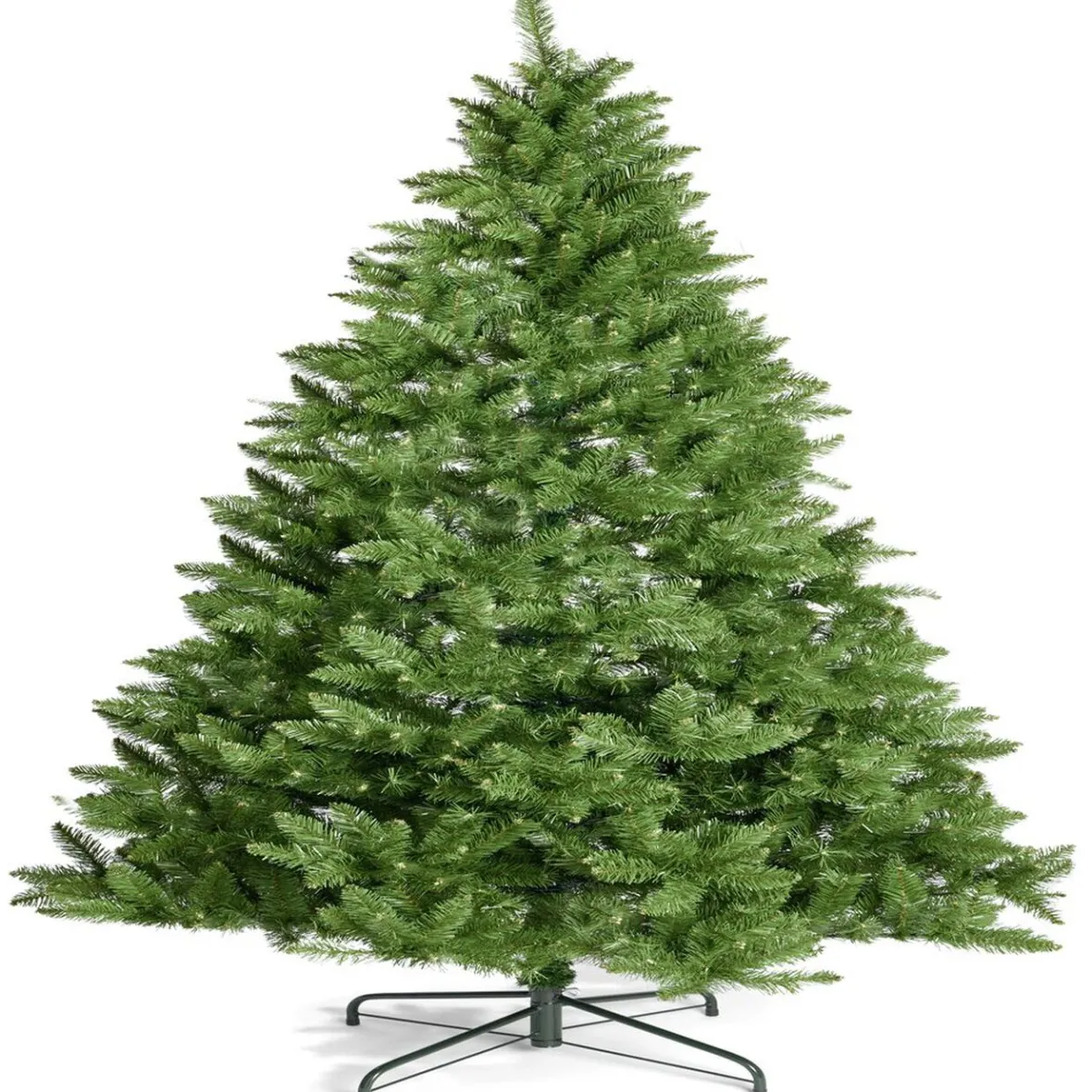 Sapin de Noël artificiel vert avec pied métal Ø136xH240cm-Gifi Hot
