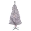 Sapin de Noël blanc fibre optique 150 cm 24 led couleurs changeantes-Gifi Online
