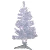 Sapin de Noël blanc fibre optique h 90 cm-Gifi Sale