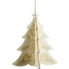 Sapin de Noël 3D en bois à suspendre H.13 cm-Gifi Outlet