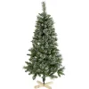 Sapin de noël effet enneigé avec pied en bois h 150 cm-Gifi Outlet
