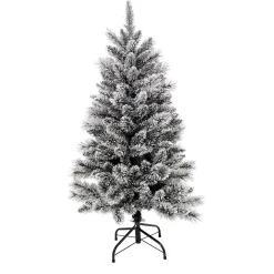Sapin de Noël enneigé et pommes de pin H 120 cm-Gifi Outlet