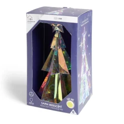 Sapin de Noël LED iridescent H37cm-Gifi Discount