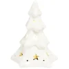 Sapin de Noël lumineux et musical 1LED céramique blanc H16cm-Gifi Online