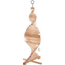 Sapin de Noël modulable lattes de bois naturel-Gifi Best