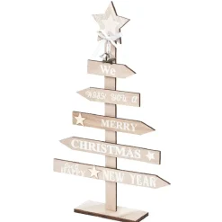 Sapin de Noël panneau de bois H36 cm-Gifi Online