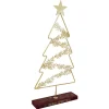Sapin de Noël sur socle Merry Christmas à poser métal doré 35x10xH75cm-Gifi Hot