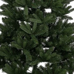Sapin de Noël Vert effet réel avec pied en bois H210 cm-Gifi