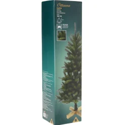 Sapin de Noël Vert effet réel avec pied en bois H120 cm-Gifi Outlet