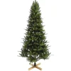Sapin de Noël Vert effet réel avec pied en bois H210 cm-Gifi Hot