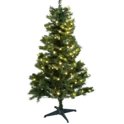 Sapin de Noël vert lumineux 120 LED H150 cm-Gifi Clearance