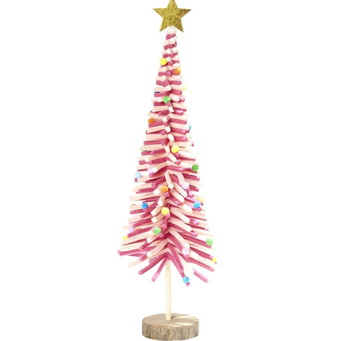 Sapin en feutrine et bois à poser H45cm - 4 modèles-Gifi Clearance