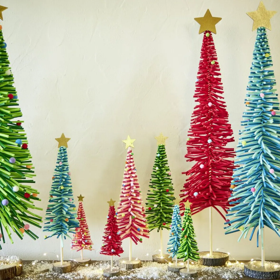 Sapin en feutrine et bois à poser H90cm - 4 modèles-Gifi Sale