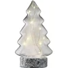 Sapin en verre lumineux 10 LED blanc chaud H21,5 cm-Gifi Clearance