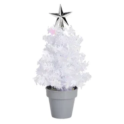 Sapin guirlande en pot à poser Ø11,5xH20cm - 3 coloris-Gifi Online