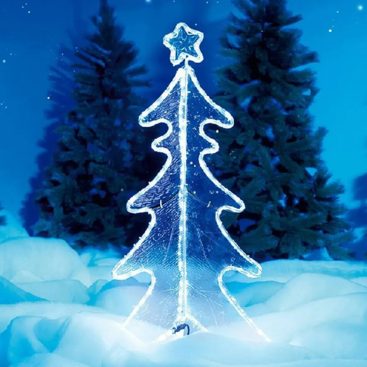 Sapin lumineux blanc fixe-Gifi Hot