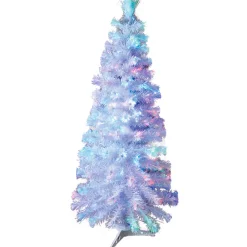 Sapin NOEl blanc fibre optique H1,5 m-Gifi Online